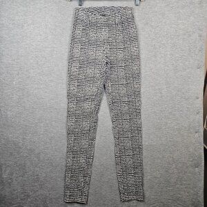 Rundholz Black Label Skinny Black White Houndstooth Pattern Pants Sz XS
